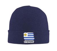 Cuffia Beanie Uruguayan Uruguay Flag Lavabile Cappello Lavorato Traspirante Beanie Invernale Cappelli per Chemio Donna Correre