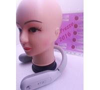 cuffia bianca bluetooth 5.0 collare BS25 doppio diffusore vibrazione indossabile