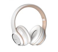 Cuffia Bluetooth Devia EM039 bianca wireless 24h autonomia audio Hi-Fi AUX