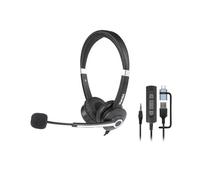 CUFFIA BUSINESS BIAURALE CON MIC.