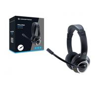 CUFFIA C/MICROFONO 3,5MM BK CONTR.VOLUME CAVO 2MT