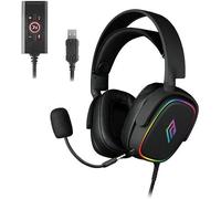 NOUA CUFFIE HEADSET BANSHEE 7.1 CON MICROFONO 3.5MM/ USB 7.1 RGB + SOUND CARD