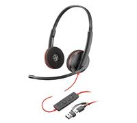 CUFFIA CABLATA BLACKWIRE 3220 CON CONNESSIONE USB A, USB C E AUX 3,5 MM - COMFOR