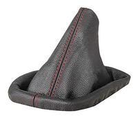 L & P Car Design Cuffia cambio compatibile con BMW e30 e34 e36 Serie 3 5 - nero rosso - vera pelle - leva cambio manuale - (A086)