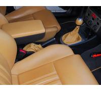 CUFFIA CAMBIO FRENO + RIVESTIMENTO POMELLO per ALFA ROMEO 147 VERA PELLE CUOIO