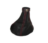 CUFFIA CAMBIO IN VERA PELLE NERA CUCITURA ROSSA PER FIAT STILO TUTTI I MODELLI