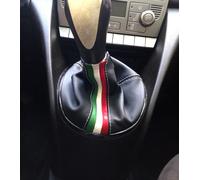 CUFFIA CAMBIO MARCE adatta a LANCIA YPSILON Y VERA PELLE NERA con TRICOLORE