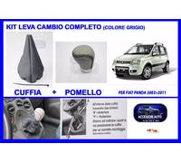 Cuffia cambio Panda Fiat Grigio dal 2003 al 2012 Kit con Pomello Leva Marce