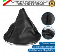 CUFFIA CAMBIO SIMILPELLE DI QUALITA' CON CORNICE CROMATA PER ABARTH 500 595 695