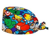 Cuffia chirurgica dei supereroi. Cappello chirurgico Supereroi - Cappello per sala operatoria dei Vendicatori. Berretto da infermieristica.