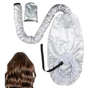 Cuffia con cappuccio per asciugacapelli, grande cuffia riscaldata, regolabile extra large con fascia elastica, cuffia di essiccazione per ricci naturali con borsa portaoggetti