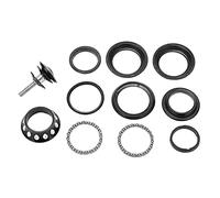 CUFFIA CON CUSCINETTO IN METALLO COLORATO, DUREVOLE E LISCIA PER BICICLETTE DA MONTAGNA E CON MOSCHE MORTE (Black)