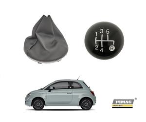 Cuffia con ghiera + Pomello cambio per Fiat 500