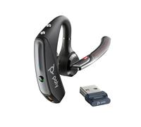Cuffia con microfono POLY Voyager 5200 USB-A Bluetooth Headset +BT700 dongle (5200 Wireless - Ear-hook Car/Home office Charging stand Black Warranty: 24M) [206110-102]