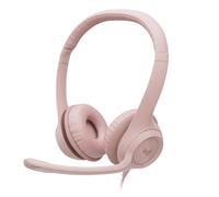 Cuffia con microfono USB H390 Logitech con cancellazione del rumore di fondo in Rosa
