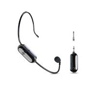 Cuffia con Microfono Wireless 2.4G A Lungo Raggio, Microfono Portatile e Indossabile Sulla Testa, Doppia Modalità per L'Insegnamento, Istruttori di