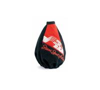 Simoni Racing Cuffia leva cambio Cut C6112/R microfibra nera inserto rosso