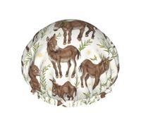 Cuffia da a a forma di asino con anello d'erba, margherita, design a doppio strato, riutilizzabile, impermeabile, comoda ed elegante