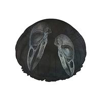 Cuffia da a a forma di corvo, design a forma di spirito di corvo con testa di teschi, ali nere e stormo di uccelli, cuffie da bagno impermeabili a doppio strato, perfette per tutte le lunghezze e gli