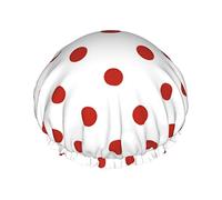 Cuffia da a a pois pois punto rosso, cuffia da notte cuffia da bagno elastica impermeabile a doppio strato cuffia da bagno riutilizzabile
