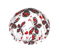 Cuffia da a Butterfly Love Cuffia da a riutilizzabile per donne Capelli lunghi, Doppio strato Impermeabile Cappello da a Protezione per capelli Per bambini Ragazze Donne, 1 confezione