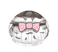 Cuffia da a Carlino, Carlino Gentile Alla Moda Divertente Con Occhiali Rosa E Cravatta Cuffie Da Bagno Impermeabili A Doppio Strato Perfette Per Tutte Le Lunghezze E Gli Spessori Dei Capelli