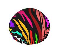 Cuffia da a colorata con motivo tigre per donna, cuffia da a impermeabile riutilizzabile per capelli Cuffia da bagno Turbante Cuffia da a per ragazze