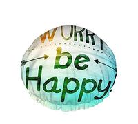 Cuffia da a con citazione, Don't Worry Be Happy Cuffia da bagno impermeabile a doppio strato perfetta per tutte le lunghezze e gli spessori dei capelli