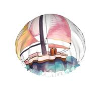 Cuffia da a con cuffia da bagno elastica riutilizzabile per donna Cuffia per capelli morbida impermeabile a doppio strato con citazioni lascia che i tuoi sogni salpino Cuffie da a per capelli lunghi