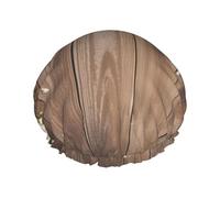 Cuffia da a con cuffia da bagno elastica riutilizzabile per donna Cuffia per capelli morbida impermeabile a doppio strato Cuffia da a in legno floreale rustico per capelli lunghi corti e ricci
