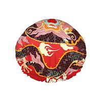 Cuffia da a con drago, ornamento tradizionale cinese con un drago e nuvole Cuffia da bagno impermeabile a doppio strato perfetta per tutte le lunghezze e gli spessori dei capelli