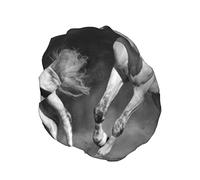 Cuffia da a con due cavalli che corrono nel deserto, cuffia da notte, cuffia da bagno elastica impermeabile a doppio strato, cuffia da bagno riutilizzabile