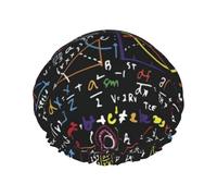 Cuffia da a con formula matematica con cuffia da a elasticizzata e impermeabile riutilizzabile a doppio strato, cuffie per uomo, donna e donna.