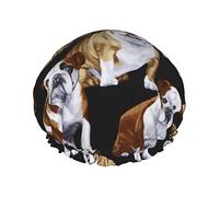 Cuffia da a con stampa Bulldog inglese per donna Cuffia da a riutilizzabile in tessuto a doppio strato Cuffia per capelli da ragazza