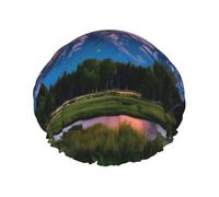 Cuffia da a con stampa del Parco Nazionale del Grand Teton, con elastico e riutilizzabile per capelli lunghi e corti, DoubleHair Cap