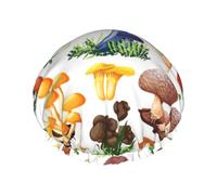 Cuffia da a con stampa di funghi con pittura giapponese, elegante, riutilizzabile, per donne, grande, per trecce, capelli lunghi