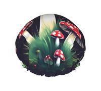 Cuffia da a con stampa di funghi magici, cuffie da a per capelli lunghi da donna, cuffia da a impermeabile a doppio strato