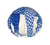 Cuffia da a con stampa di leopardo blu, semplice disegno, doppio strato, impermeabile, foderata