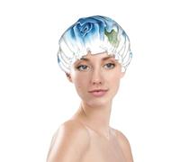 Cuffia da a con stampa di rose blu e cupcake da sogno, foderata a doppio strato, impermeabile, per la a