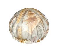 Cuffia da a con stampa di stelle marine Seashell Sandy Beach per donna Cuffie da a riutilizzabili in tessuto a doppio strato Cuffie per capelli da ragazza