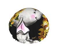 Cuffia da a con stampa girasoli elefante madre e bambino per donna Cuffia da a riutilizzabile in tessuto a doppio strato Cuffia per capelli da bambina