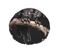 Cuffia da a con stampa gufo notturno per donna, cuffia da bagno impermeabile a doppio strato, cuffie da bagno riutilizzabili, protezione elastica per capelli, cuffia da a per donna, spa, sal