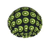 Cuffia da a con stampa Kiwi Slice, cuffia da notte cuffia da bagno elastica impermeabile a doppio strato cuffia da bagno riutilizzabile