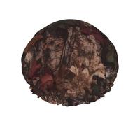 Cuffia da a con stampa mimetica Outfitter Tuff per donna, a doppio strato, impermeabile, riutilizzabile, elastica, per la protezione dei capelli, per spa, salone di bellezza e bagno.