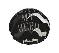 Cuffia da a con stampa My Hero per donna Cuffia da bagno impermeabile a doppio strato Cappello da a elastico riutilizzabile Protezione per capelli Cappello da bagno per spa Salon Bathing Ladies