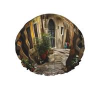 Cuffia da a con stampa "Old Street" italiana, elastica e riutilizzabile per capelli lunghi e corti, DoubleHair Cap