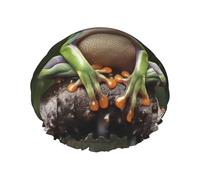 Cuffia da a con stampa Peace Tree Frog per donna, cuffia da bagno impermeabile a doppio strato, cuffie da bagno riutilizzabili, protezione elastica per capelli, cuffia da a per donna, spa, s