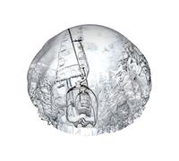 Cuffia da a con stampa per ski lift invernale vecchio cavo per donna Cuffia da a riutilizzabile in tessuto a doppio strato Cuffia per capelli da ragazza