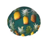 Cuffia da a con stampa Tropical Fruit Paradise, cuffie da a per capelli lunghi da donna, cuffia da a impermeabile a doppio strato