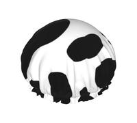 Cuffia da a Cow Spot con cuffia da a elasticizzata e impermeabile riutilizzabile a doppio strato, cuffie per uomo, donna e donna.